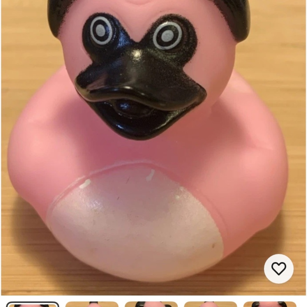 Pug dog Rubber Duck Pink and Black